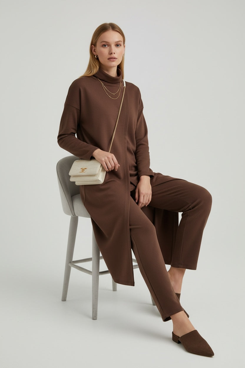 Scuba collection (Long pants set) Brown