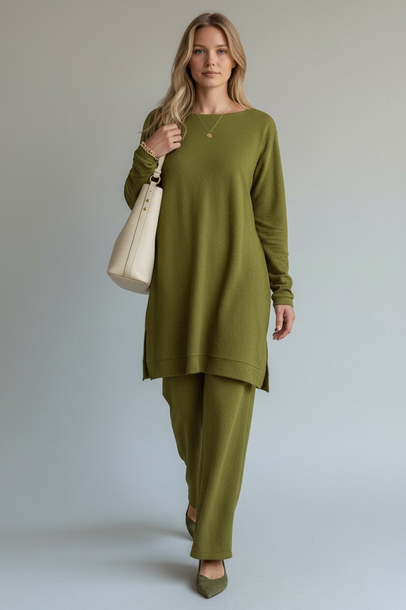 Mercerized knit elegance Green