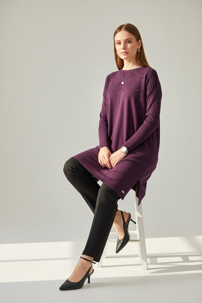 Mercerized knit elegance Purple
