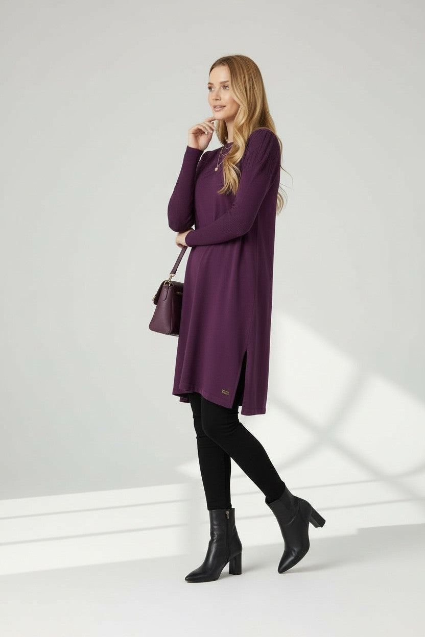 Mercerized knit elegance Purple