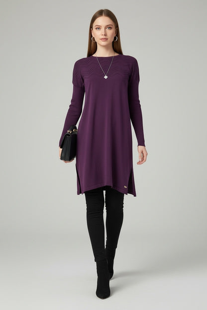 Mercerized knit elegance Purple