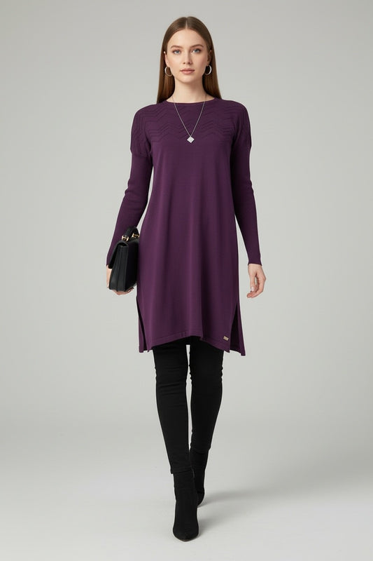 Mercerized knit elegance Purple