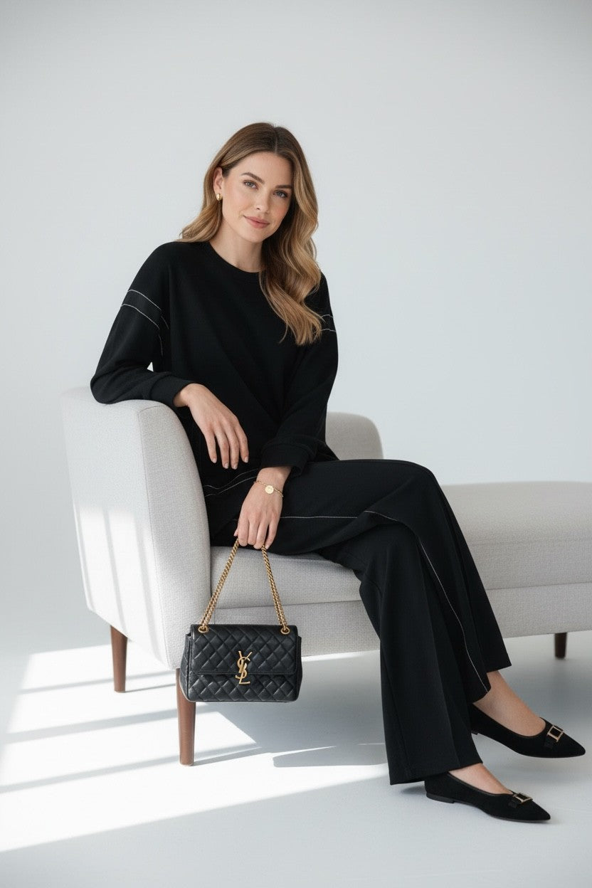 Amina Soft Shine Set Black