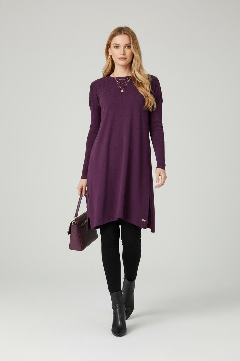 Mercerized knit elegance Purple