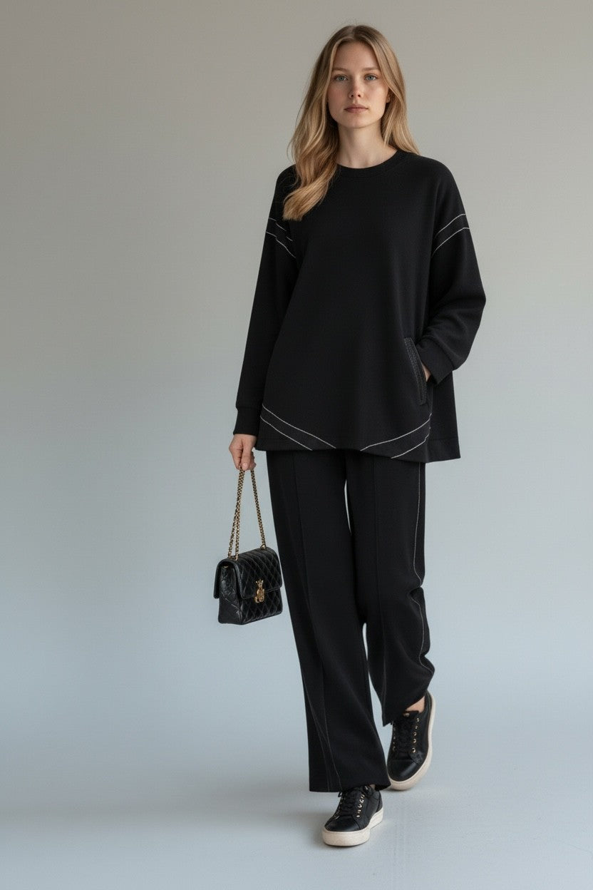 Amina Soft Shine Set Black