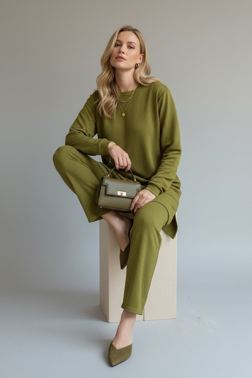 Mercerized knit elegance Green