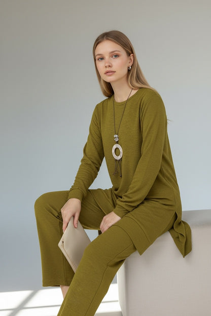 Mercerized knit elegance Green