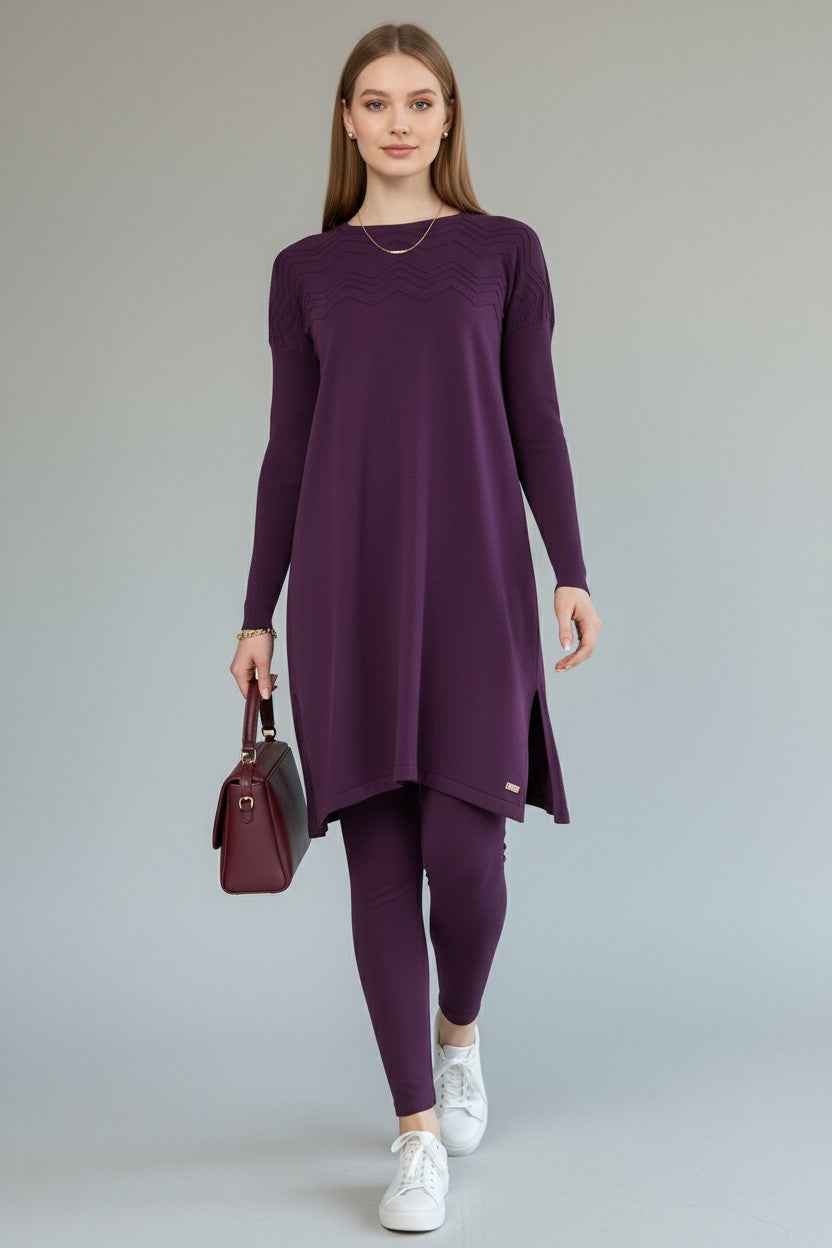Mercerized knit elegance Purple