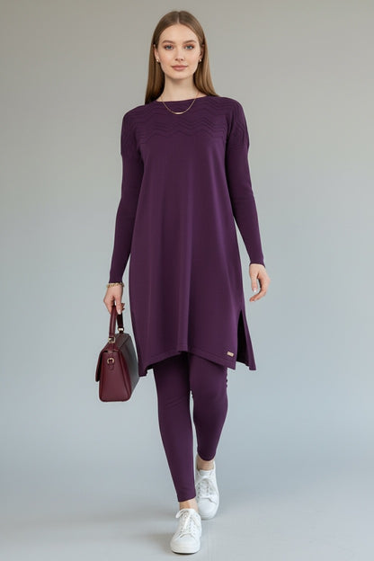 Mercerized knit elegance Purple