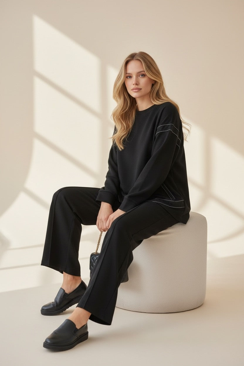 Amina Soft Shine Set Black