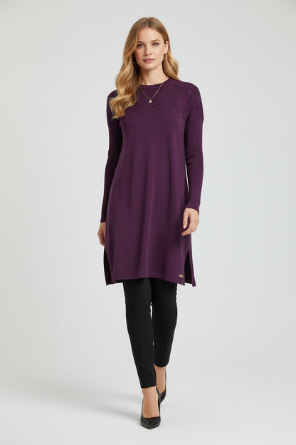 Mercerized knit elegance Purple