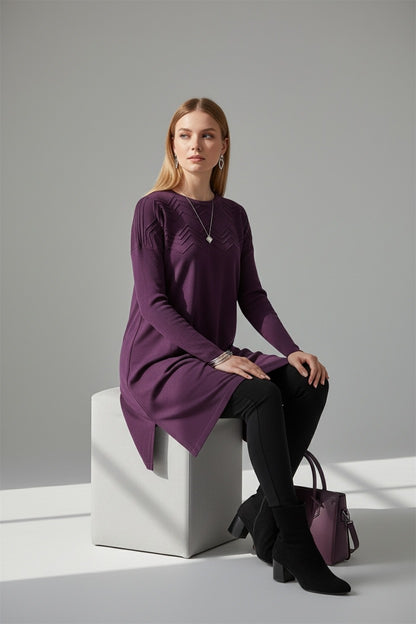 Mercerized knit elegance Purple
