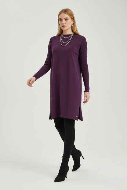 Mercerized knit elegance Purple
