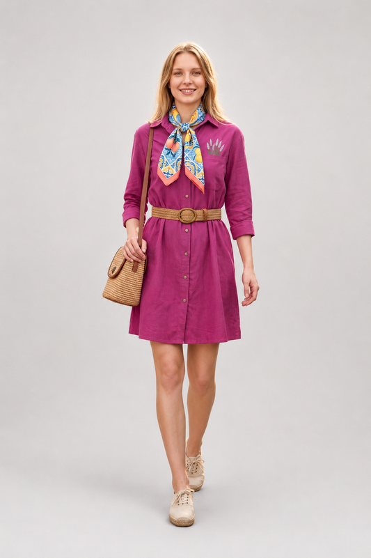 Lavender Bloom Tunic Dress Rose Pink