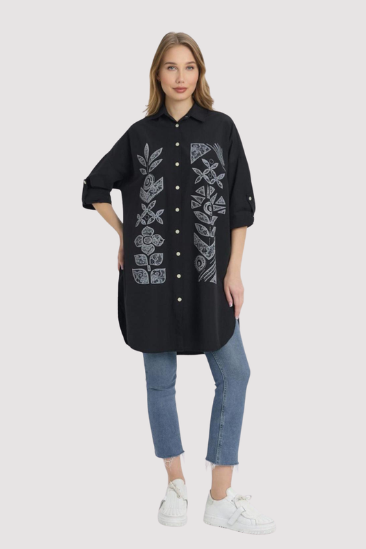 Amina Ethno Noir Tunic