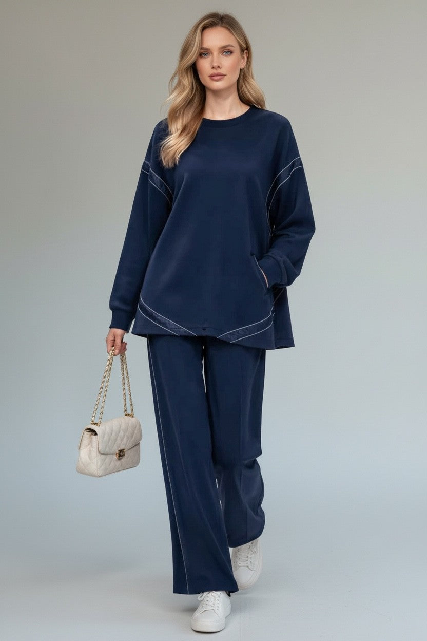 Amina Soft Shine Set Navy