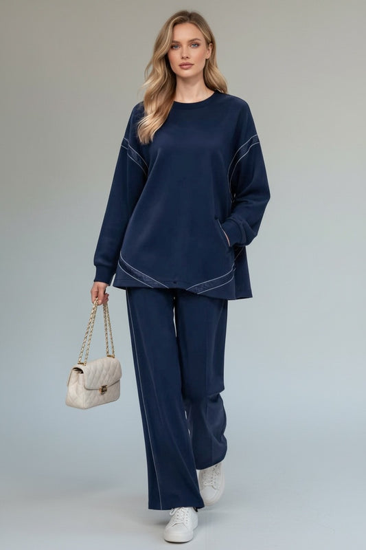 Amina Soft Shine Set Navy