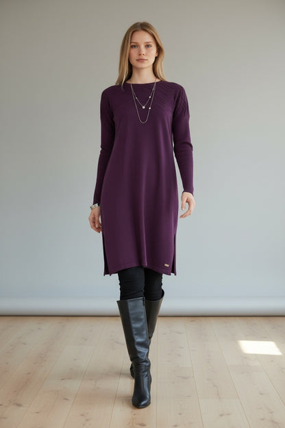 Mercerized knit elegance Purple