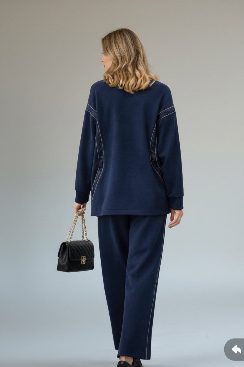 Amina Soft Shine Set Navy