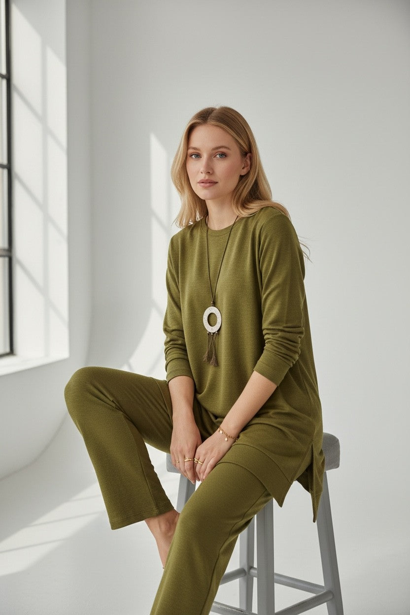 Mercerized knit elegance Green
