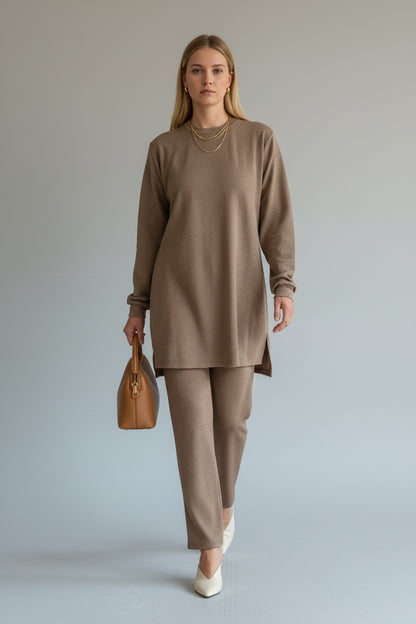Mercerized knit elegance Light Brown