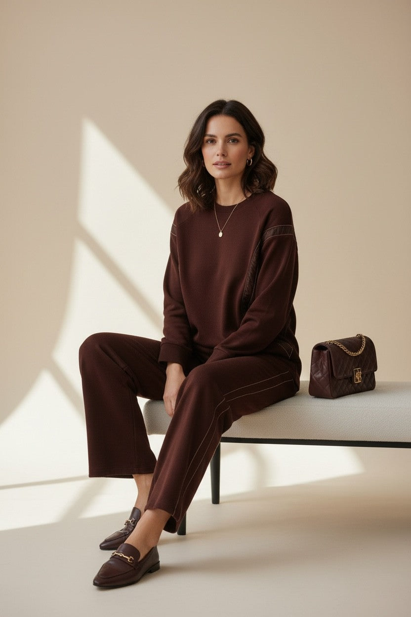 Amina Soft Shine Set Burgundy