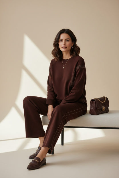 Amina Soft Shine Set Burgundy