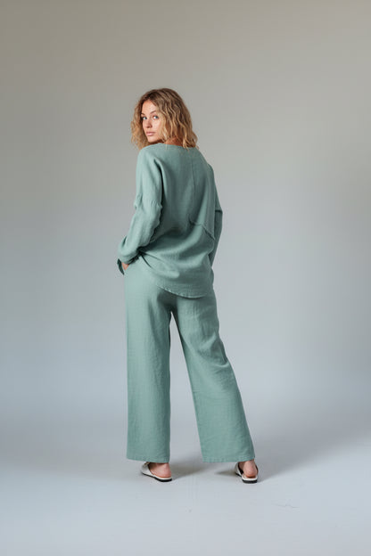 Earth & Light Collection Crisscross set Teal Green